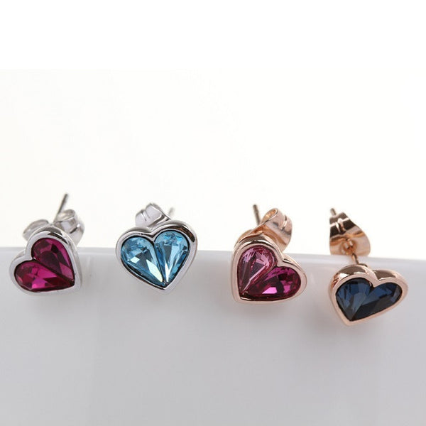 ERFA004 Trendy Charm Lovely Hearts Stud Earrings