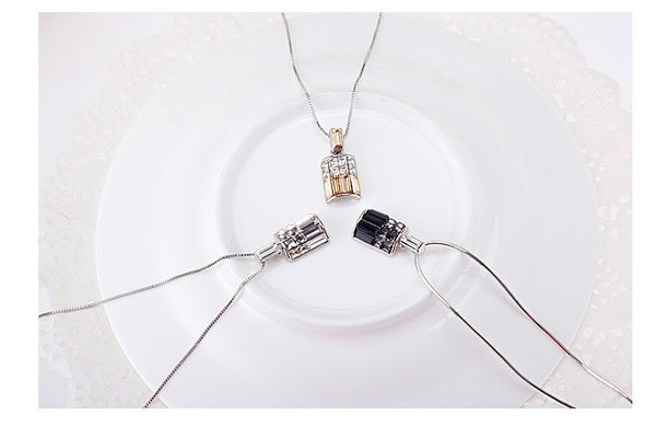 NLFA041 Charm Half Bucket Pendant Necklace
