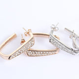 ERFA010 Vintage Charm Hook Stud Earrings