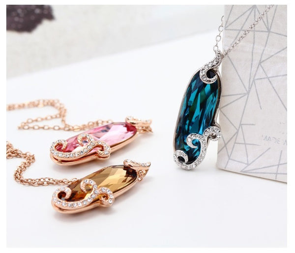 NLFA042 Charm Water Drop Pendant Necklace